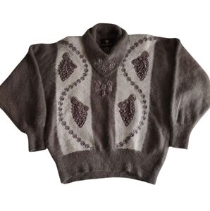 Fully Fashion Angora Blend Beaded Sweater